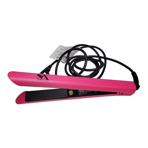 Straight Ahead Bionic Pro Ceramic Flat Iron Pink Hair Straightener Gold